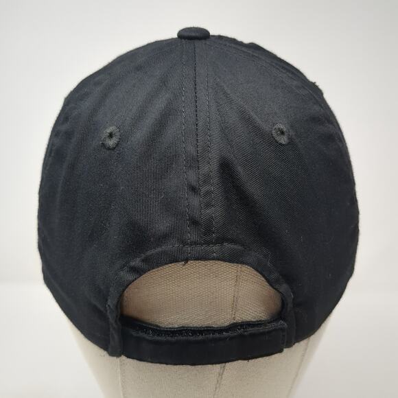 The Ymca Strapback Baseball Cap Black OS Adjustable Embroidered Port Authority - Picture 6 of 9